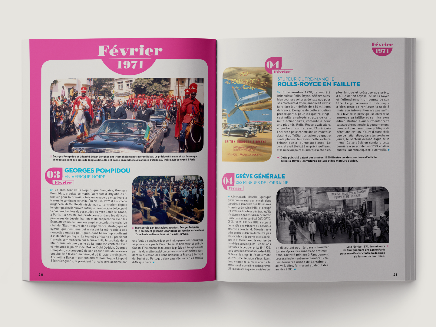 extrait d'un livre 1971 relatif au président Pompidou,
                                            la faillite de Rolls-Royce et la grève générale des mineurs
                                            en Lorraine